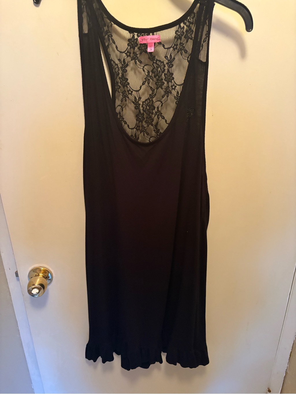 Betsey Johnson! Black Lace-Back Sleeveless Dress